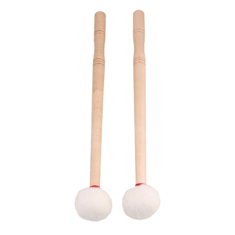Lovermusic Length 33.5cm Timpani Stick Felt Mallet with Wood Handle Drum Accessories Pack of 2 - Image 1